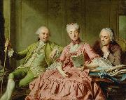 Jacques Charlier Presumed Portrait of the Duc de Choiseul and Two Companions oil painting artist